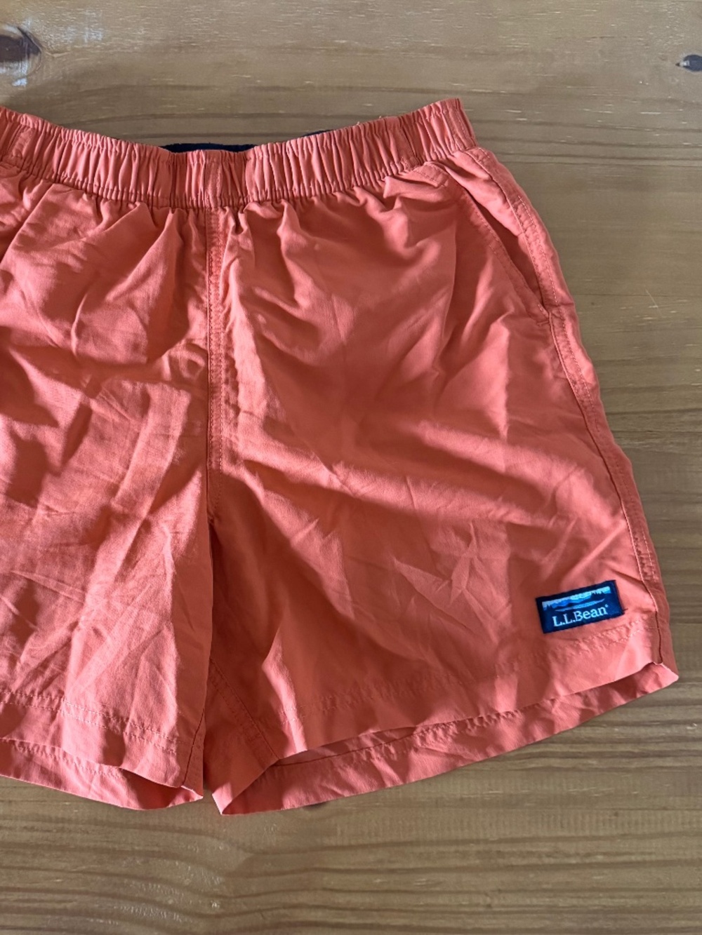 L.L. Bean, Orange Swim Shorts, Men's, Small